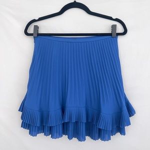 BANANA REPUBLIC - Royal Blue Pleated Mini Skirt - Size 0